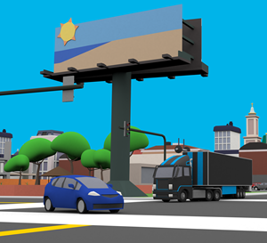Screenshot from the FLS 102 course Unity 3D city.