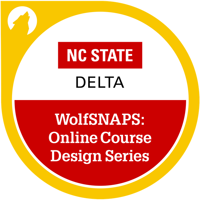 Badge for WolfSNAPS Online Course Design Series