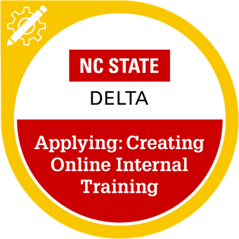 Badge for Creating Online Internal Training — Applying