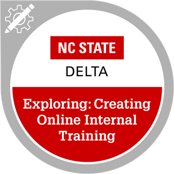 Badge for Creating Online Internal Training — Exploring
