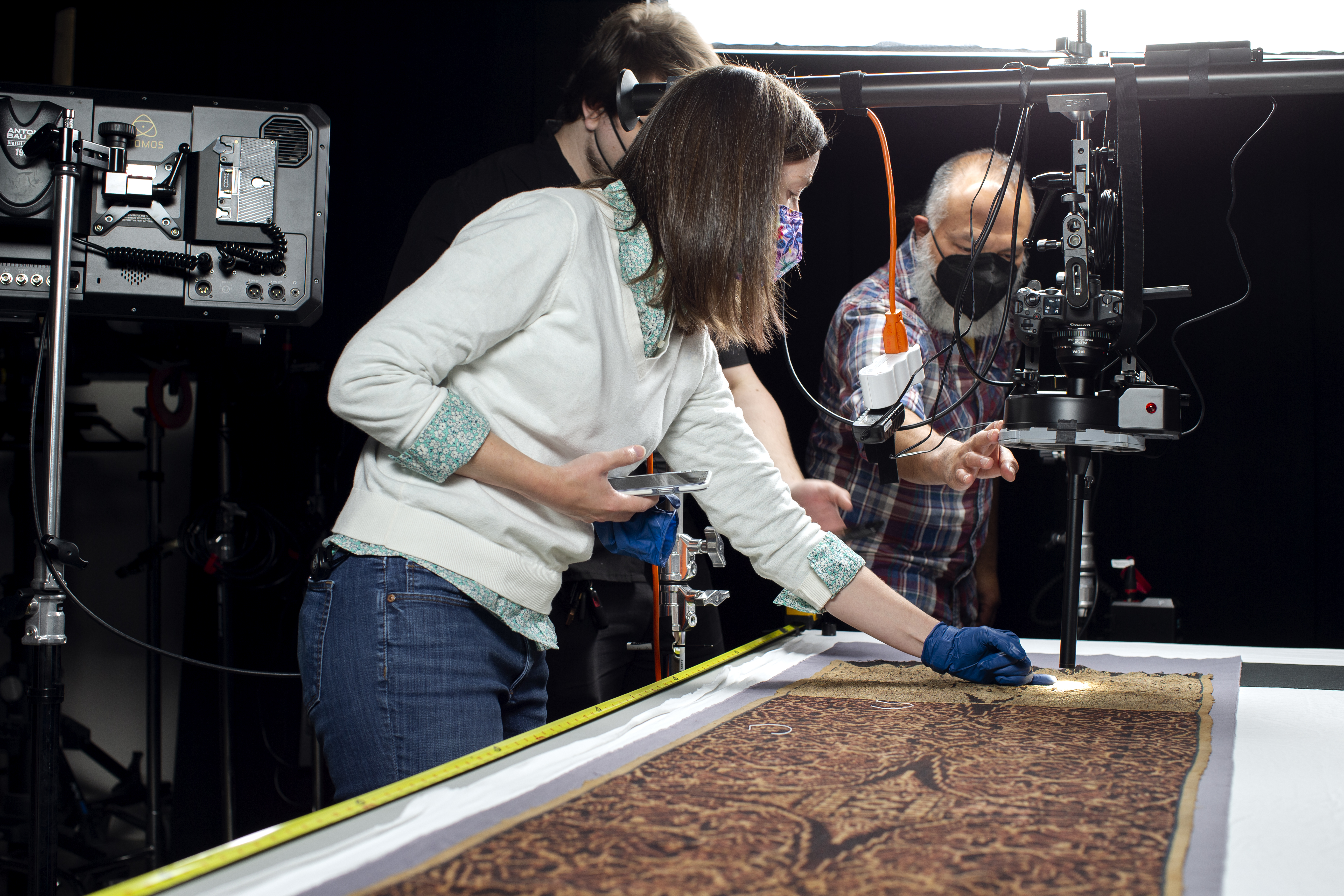A photo of the team working together to capture an image of an object