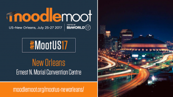 Logo of MoodleMoot 2017 in New Orleans.