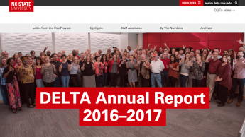 Screenshot of DELTA Annual Report front page