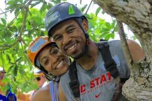 Breanna Collins and her husband, Brad, enjoyed a zip line excursion in the forest of Selvatica during their honeymoon in Cancùn, Mexico.
