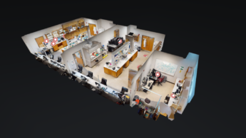 A doll house view of one of the labs in The Dickey Group's Virtual Tour