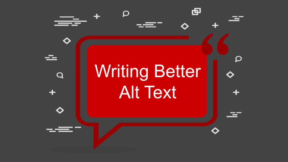 Writing Better Alt Text graphic
