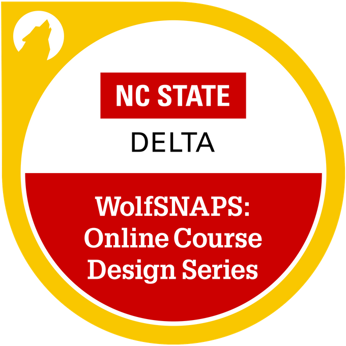 Digital badge for WolfSNAPS: Online Course Design Series