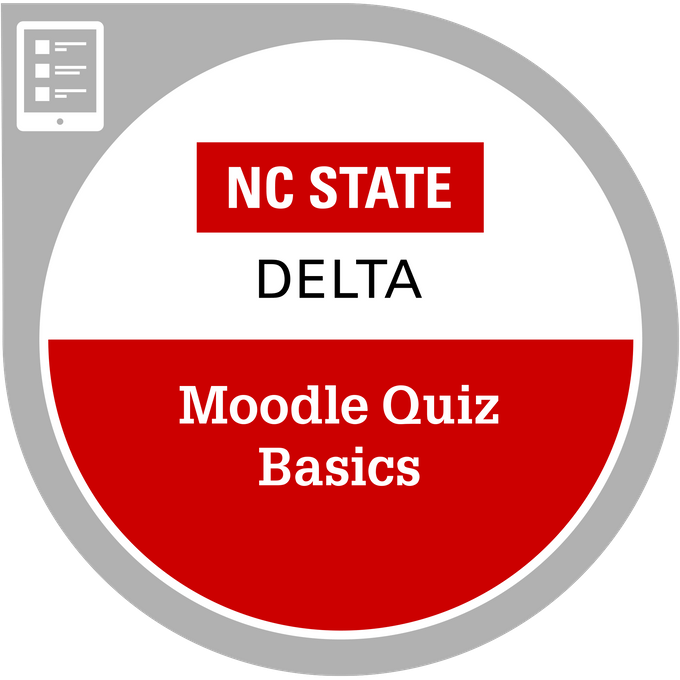 Digital badge for Moodle Quiz Basics