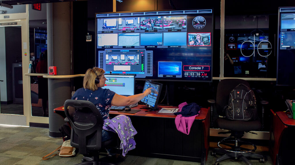 staff member in Central Control Room