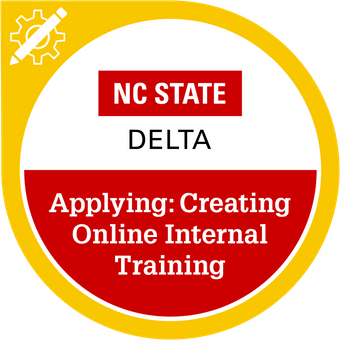 Digital badge for Applying: Creating Online Internal Training